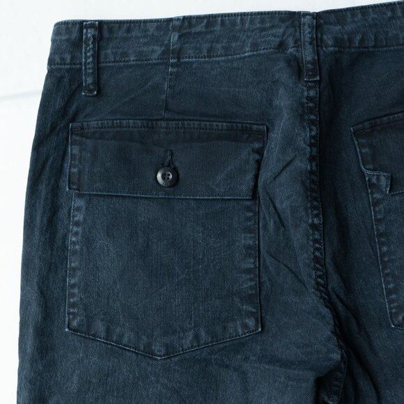 NSF Patch Pocket Denim Jean Streetwear Slim Straight Worn in Indigo Blue Pant - Picture 6 of 9